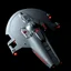 Placeholder: The starship Mercury from Star Trek, a elongated version of the 1701-D with 6 warp nacelles and a hammer head shark shaped saucer and engineering section, heavily armored, red lighting, dark gray exterior