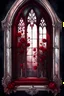 Placeholder: watercolor gothic vintage window in dark red with flowers, white lace and rubies, Trending on Artstation, {creative commons}, fanart, AIart, {Woolitize}, by Charlie Bowater, Illustration, Color Grading, Filmic, Nikon D750, Brenizer Method, Side-View, Perspective, Depth of Field, Field of View, F/2.8, Lens Flare, Tonal Colors, 8K, F