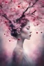 Placeholder: cherry tree, mystical, self love, woman, abstract