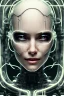 Placeholder: cyberpunk, head, smile women, portrai, face cry, black eyes, tron, cyborg, robot, cyborg, white hair, seven , perfekt, real, dream, hr giger