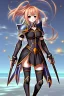 Placeholder: anime girl as a warrior