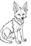 Placeholder: outline art for Dingo Pup coloring pages with sitch, white background, Sketch style, full body, only use outline, toddlers style, clean line art, white background, no shadows and clear and well outlined.