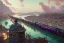 Placeholder: close up train+Elevated train+train+town on sea+sea+Italian colourful sea village +alphonse mucha, greg rutkowski,matte painting, cryengine, hyper detailed, felix kelly, fantasy art, seb mckinnon