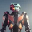 Placeholder: animo 3d mecha with chicken pilot