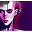 Placeholder: singer Danish MØ face, punk, hyper detailed, intricately detailed, illustration by <kilian eng> <Yoji Shinkawa>, purple tones,