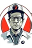 Placeholder: Ilustración vectorial de Gustavo Petro con gorra camisa