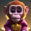 Placeholder: pixar style anamorphic cute monkey baby, smiling,gangsta gold neckless, full body, magenta puffer jacket, manila city backdrop, dramatic lighting, hyper realistic, unreal engine 5, 16k