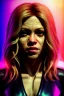 Placeholder: portrait, Shakira, blonde, angry, Realistic image, superhero, watchmen style, make-up, gold line make-up, sweat, fog, goddess style, Neon colors, leds. Black background, photo studio, concept art, smooth, unreal engine 5, god lights, ray tracing, RTX, lumen lighting, ultra detail, volumetric lighting, 3d, finely drawn, high definition, 4k.