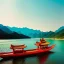 Placeholder: fullbody Drawing of 'Chinese traditional fishermen smallboat',river, mountains, intricate detail,andrea bonelli,Kilian Eng,Ohrai,evan lee,Aleksandr Sidelnikov,KyuYong Eom,three quarters frontal aerial view,toned colors,16k