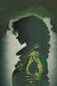 Placeholder: A dark, moody cover featuring a silhouette of a woman with curly hair wearing an old green army jacket, with the shadow of a wolf lurking behind her.