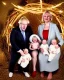 Placeholder: Boris Johnson and Liz Truss as a nativity scene with baby Jesus