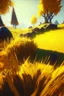 Placeholder: brilliant raytraced game map with yellowish grass, 4k, nvidia graphics, volumetric light, depth of field, autumn, trending art, fantasy art, knight