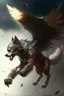 Placeholder: A fighting iron wolf with the ability to fly