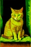 Placeholder: Portrait of a cat by Van Gogh