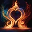 Placeholder: A mesmerizing flame flickering between two entwined hearts, illuminating their love with a magical aura. The vibrant colors of the fire dance in perfect harmony, casting a spellbinding glow on their tender connection. Overflowing with emotion, they are enveloped by the enchantment of their bond, captivated by the ethereal energy that only true love can ignite. Feel the warmth and witness the profound beauty of this extraordinary flame as it perpetually fuels their love. pixar animation style, an