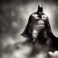 Placeholder: Fat Batman, dramatic light, close up, smoky background, high detail, cinematic, vignette