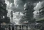 Placeholder: cloudy day in a cybverpunk city, people, sci-fi