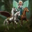 Placeholder: close up on sweet pegasi in the forest of purgatory