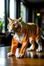 Placeholder: an oragami tiger in a real world