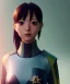 Placeholder: Anime girl cute neck head portrait, warrior costume, village, meditation, cyberpunk, 8k quality