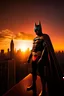 Placeholder: (image: Batman, the caped crusader, soaring above Gotham City as the sun sets in the background), Descriptive Keywords: Batman, Caped Crusader, Gotham City, Sunset, Iconic, Ultra Realistic, Batman Film, Camera Type: Medium Format, Camera Lens Type: Macro lens, Camera Aperture Settings: f/3.5, Time of Day: Sunset, Style of Photograph: Cinematic Heroism, Type of Film: Digital.