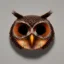 Placeholder: symmetrical, minimalistic, semi-metallic full-body owl 3d render logo, centered, gradient, dark background