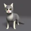 Placeholder: Un chien chat hybride, modélisme 3d, très détaillé