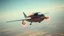 Placeholder: a high definition screen shot of a jet-fighter vw-beetle, blimp retrofuturistic, phototrealism, in flight, one subject,
