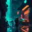 Placeholder: cyberpunk street