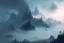 Placeholder: An ethereal, mist-shrouded mountain range with peaks that pierce the clouds, inhabited by ancient, mythical creatures and surrounded by legends and folklore.