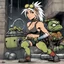 Placeholder: Tank Girl with TMNT in the sewers: This body finds pleasure in his movement wish to walk with my head so high my shoulders back bum carefully encasing the head of my femur, wish my body to move like my trainer's.