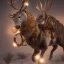 Placeholder: Steampunk reindeer, detail, vibrant lighting, 8K resolution, Didier Graffet, Su Jeong Ahn, Oguzhan Kar, hyper realistic