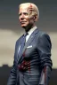 Placeholder: realistic image, joe biden zombie, arm cut and bleeding, night, walking with a limp, waist up view, dark ambient, highly detailed, sky background, concept art, unreal engine 5, god rays, ray tracing, RTX, lumen lighting, ultra detail, volumetric lighting, 3d, finely drawn, high definition, high resolution.