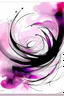 Placeholder: Whirlygig; Abstract art; Ink wash; gradient from purple to pink to silver