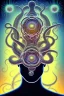 Placeholder: Spiritual Tentacles over human Head creating reality around, Dimethyltryptamine