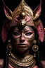 Placeholder: A face of Qween shiba of Egypt with a beautiful glowing eyes ,etherialism shaman, wearing etherialism achat stone and roze quartz, golden colour and copper ornate costume adorned wirh etherialism shamanism style lace, ornated textured etheral filigree and metal rose etherialism costume headdress organic bio spinal ribbed detaIL etheral shamanism and dark goth mixed style moonlight background intricate details, extremely etherial filigree maximalist portrait art