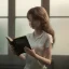 Placeholder: Study girl, curl hair read a book in by the window, ultra detail, real photo realistic, unreal engine, cinematic lighting --ar 1:1 creative