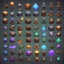 Placeholder: Mini symbols of random classes in rpg game , extra detailed ,8k resultion