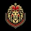 Placeholder: Gestalte mir ein Logo für ein NFL Team aus London mit dem Namen London Royals. Auf dem Bild sollte ein Löwe mit Krone sein. Verwende nur die Farben rot, weiss und gold. Der Löwe mit der Krone sollte herausstechen. Gestalte es möglichst simple. Der Löwe sollte auf die Seite schauen.