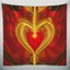 Placeholder: electric heart in red and golden tapestry