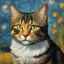 Placeholder: Portrait of a cat by Van Gogh