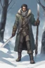 Placeholder: fantasy winter rogue man