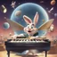 Placeholder: bugs bunny composer piano, diffrent planet, one swine pig piggy flying wasp angel