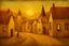 Placeholder: Nostalgia-evoking, breathtaking surreal masterpiece, channeling Sam Toft, Gustav Klimt, Andy Kehoe, Amanda Sage, features a quaint village scene bathed in setting sun's golden hues, painted textures conjuring yesteryears, fusion of folk art, sharp focus, studio photo, intricate details, artstation trending, highly detailed, Greg Rutkowski signature style, golden hour lighting, Modifiers: beautiful very cute visually breathtaking beautiful