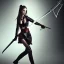 Placeholder: Beautiful women with katana sword