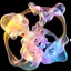 Placeholder: A hypnotic loop of colored translucent 3D structures evolving and morphing, fluid geometry shifting between organic and geometric forms, iridescent glass material with internal glow, smooth camera orbit, dark gradient background, seamless motion, cinematic lighting, generative art style, 4k.