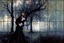 Placeholder: Trees, forest, one person, gothic horror movies influence, berthe morisot, and paul cezanne impressionism paintings