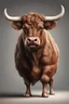 Placeholder: realistic flufy brown bull like humanilized handball player with ball