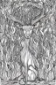 Placeholder: deer god anjel demon line art forest