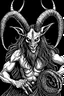 Placeholder: A goat black metal 2d full body